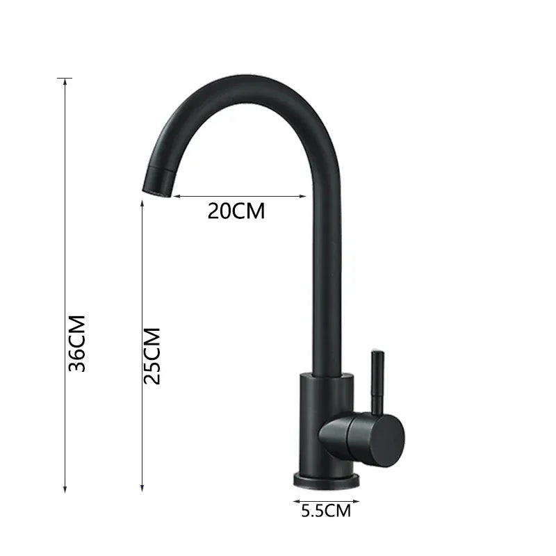 Mitigeur de Cuisine Noir Mat Pivotant 360° - Le Mitigeur