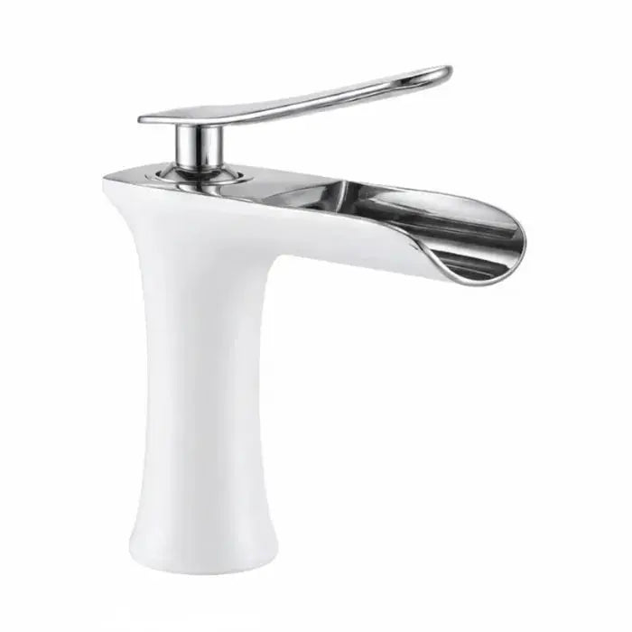 Robinet lavabo en laiton blanc et chrome Le Mitigeur