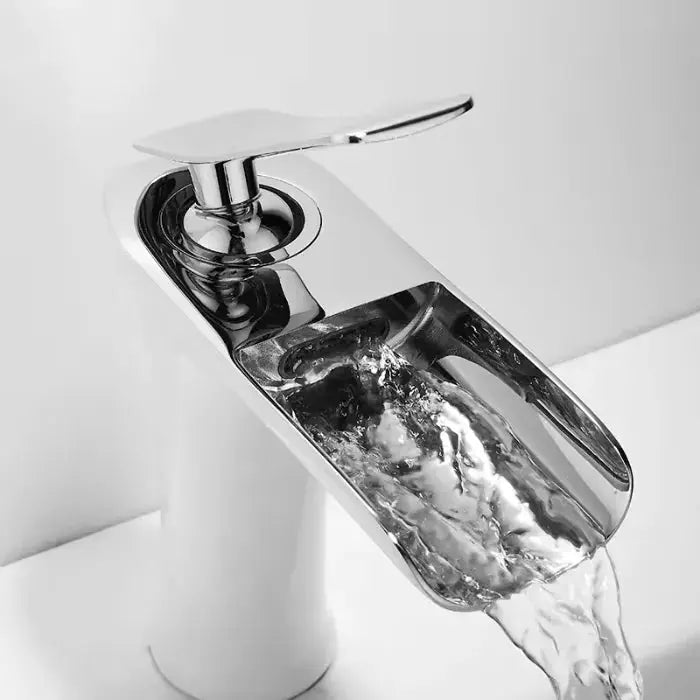 Robinet lavabo en laiton blanc et chrome Le Mitigeur