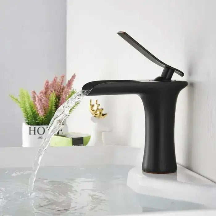 Robinet lavabo noir mat en laiton Le Mitigeur