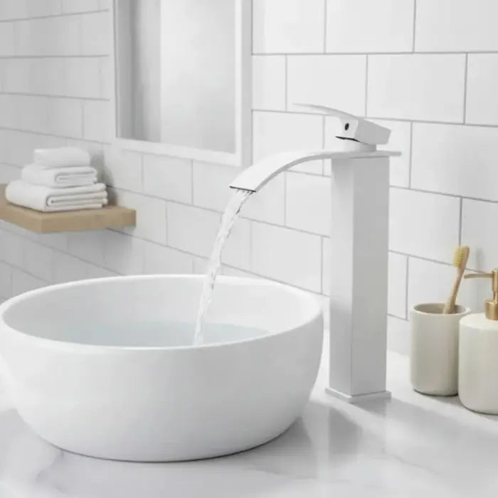 Robinet vasque blanc en acier inox Le Mitigeur