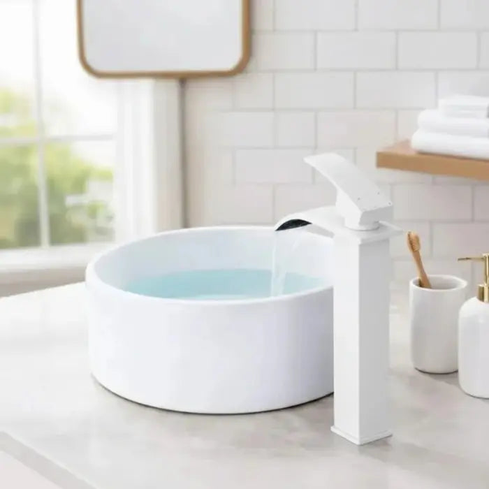 Robinet vasque blanc en acier inox Le Mitigeur