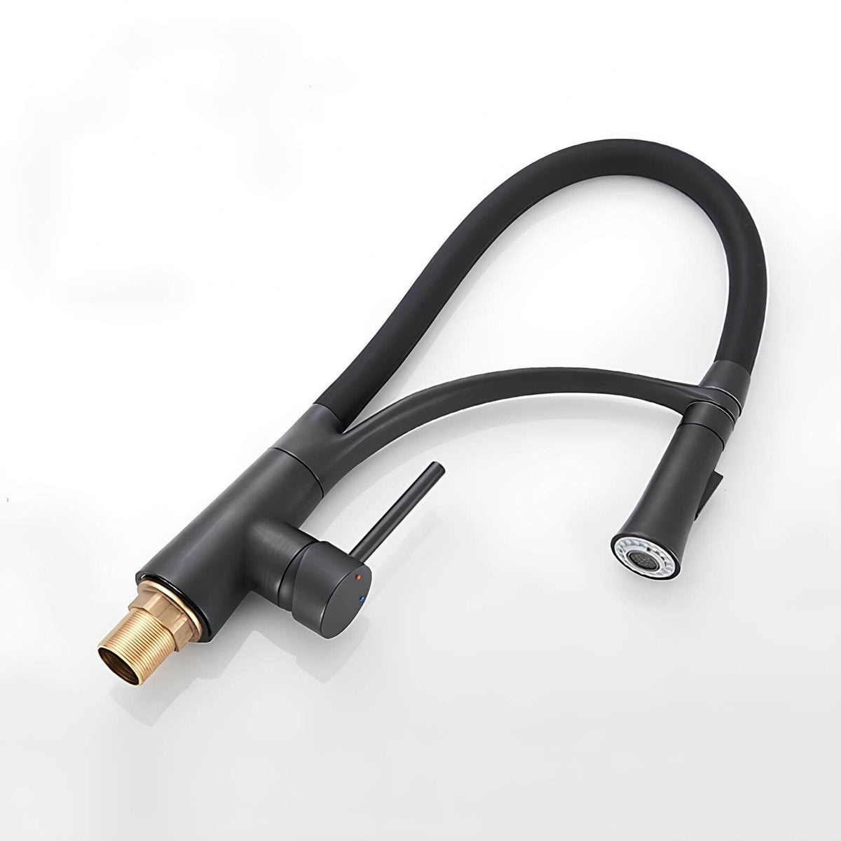 Robinet cuisine en laiton – mitigeur avec douchette extractible et bec orientable  Le Mitigeur