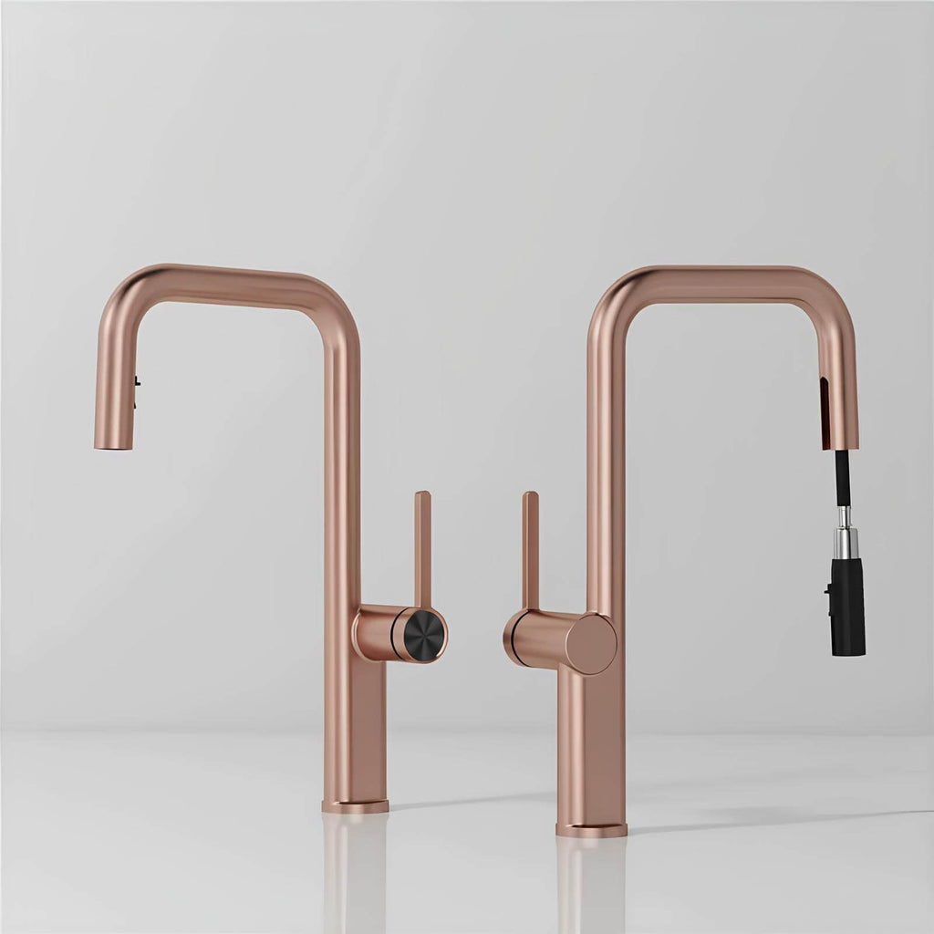 Robinet de cuisine en laiton à bec pivotant 360° – design