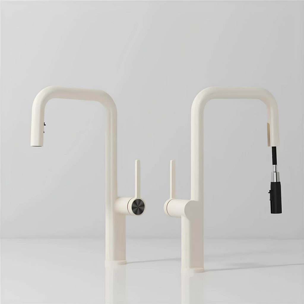 Robinet de cuisine en laiton à bec pivotant 360° – design