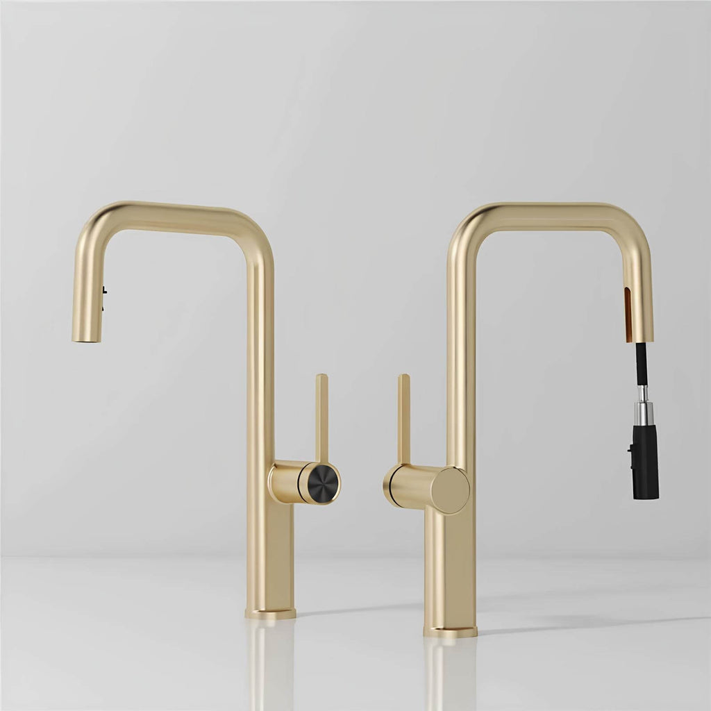Robinet de cuisine en laiton à bec pivotant 360° – design