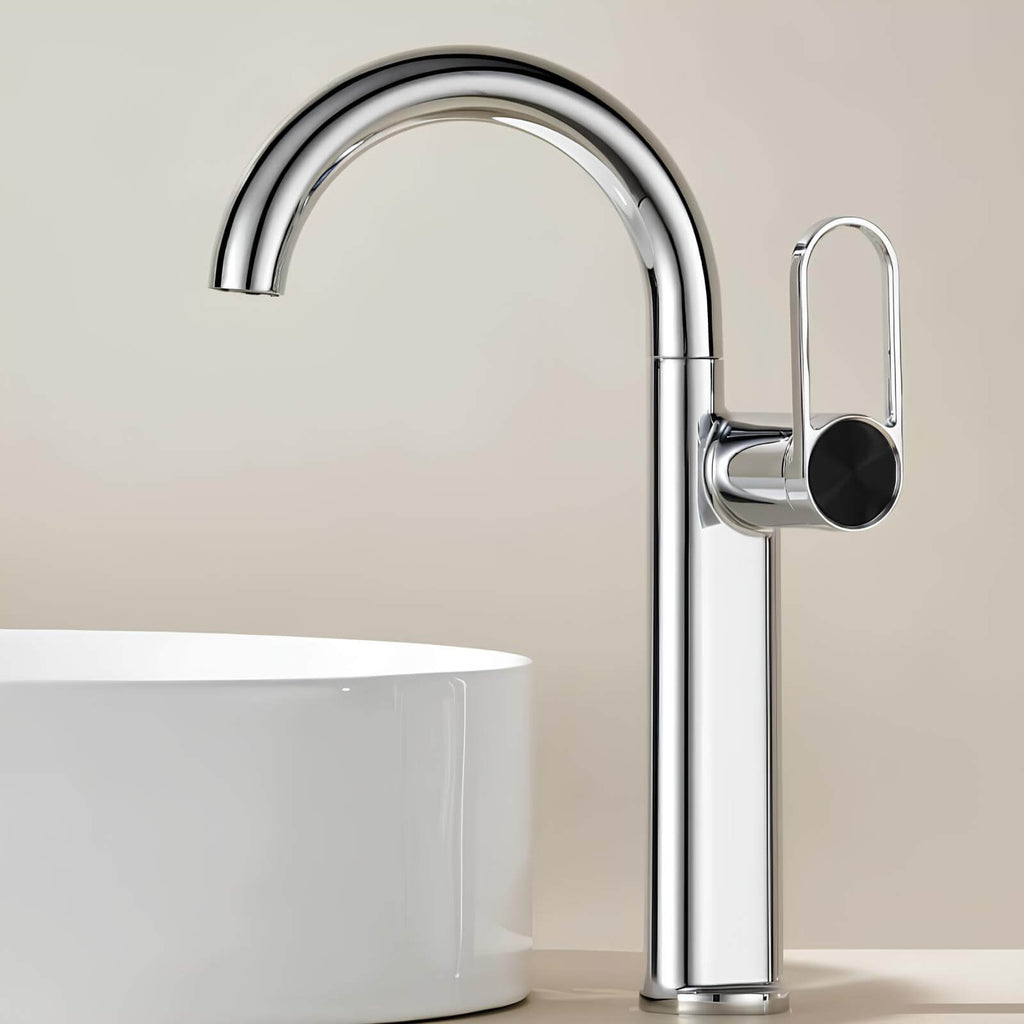Robinet lavabo haut en laiton – mitigeur avec bec pivotant  Le Mitigeur