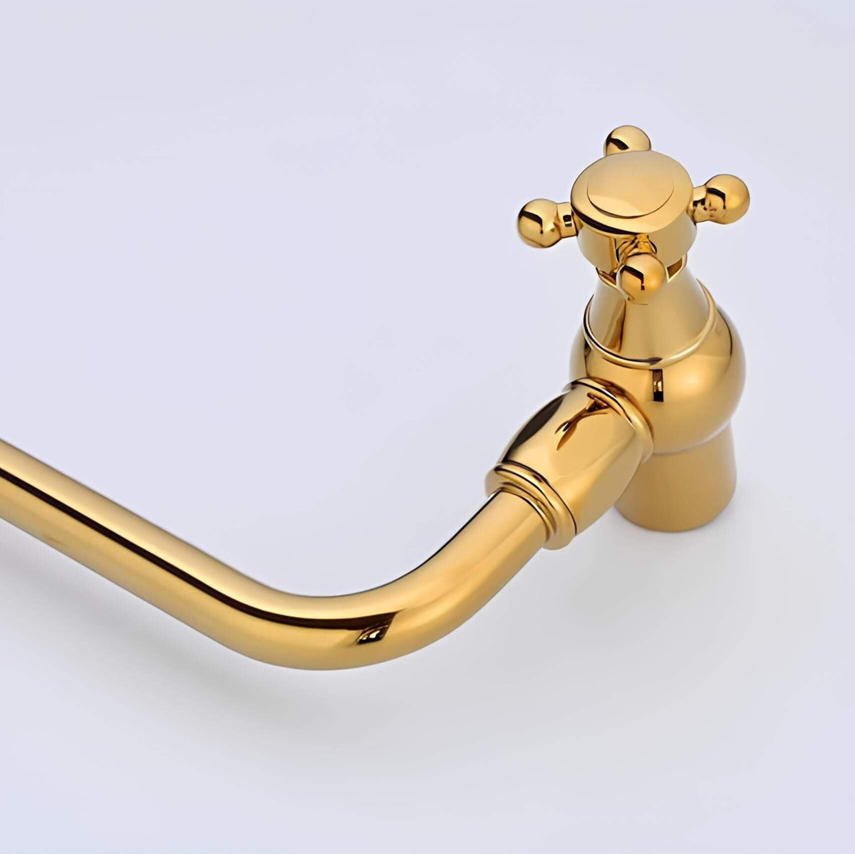 Robinet mural cuisine en laiton – bec pliable à rotation, eau froide seulement  Le Mitigeur