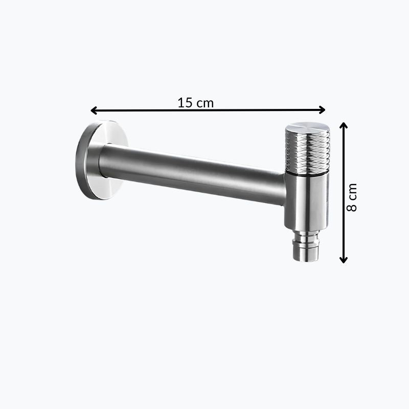 Robinet mural en acier inoxydable – eau froide uniquement, pour intérieur et extérieur  Le Mitigeur