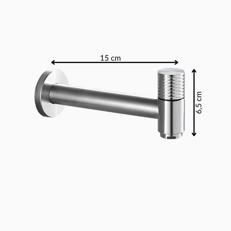 Robinet mural en acier inoxydable – eau froide uniquement, pour intérieur et extérieur  Le Mitigeur