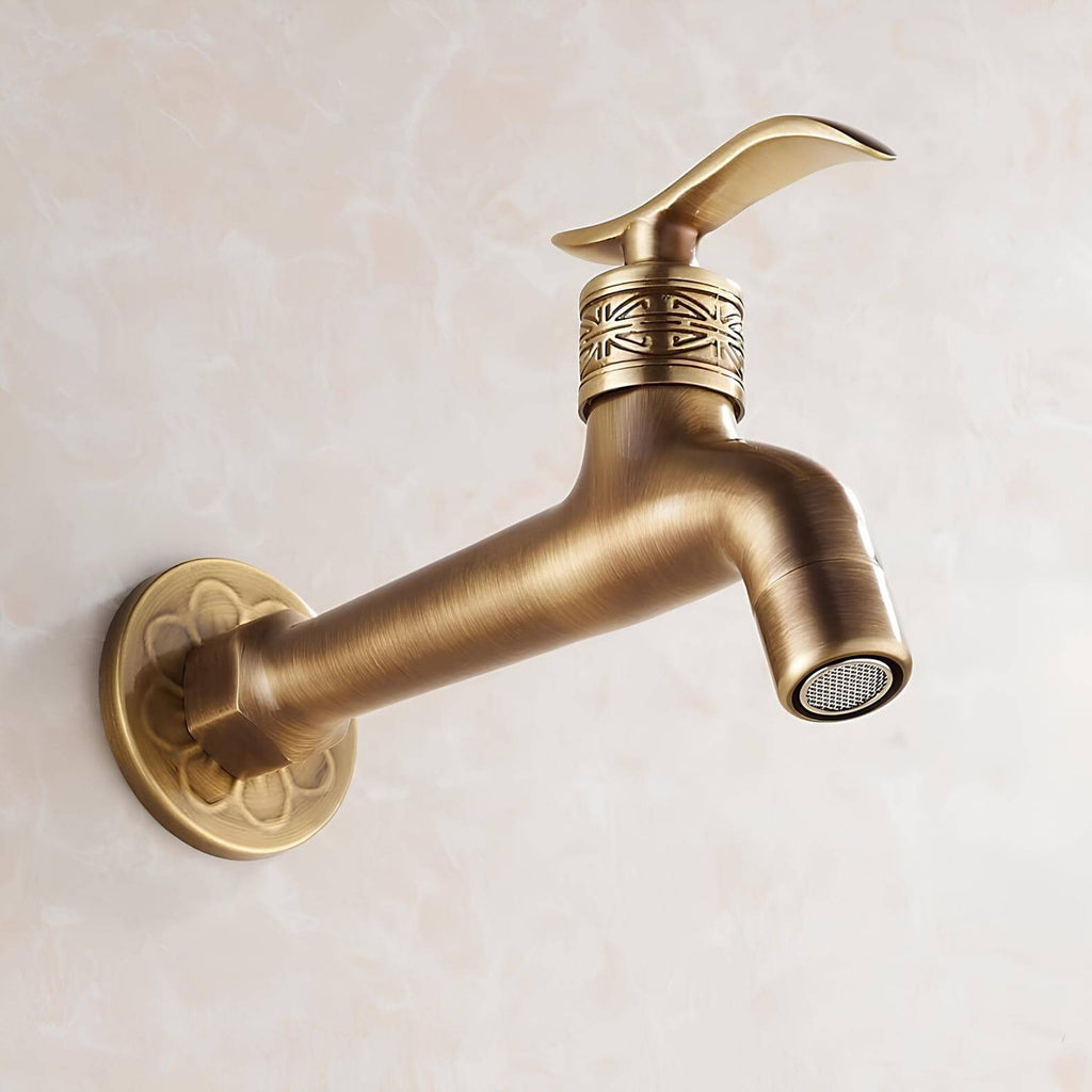 Robinet mural en laiton – robinet de buanderie ou extérieur, eau froide seulement  Le Mitigeur