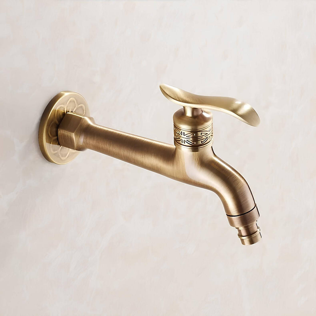 Robinet mural en laiton – robinet de buanderie ou extérieur, eau froide seulement  Le Mitigeur