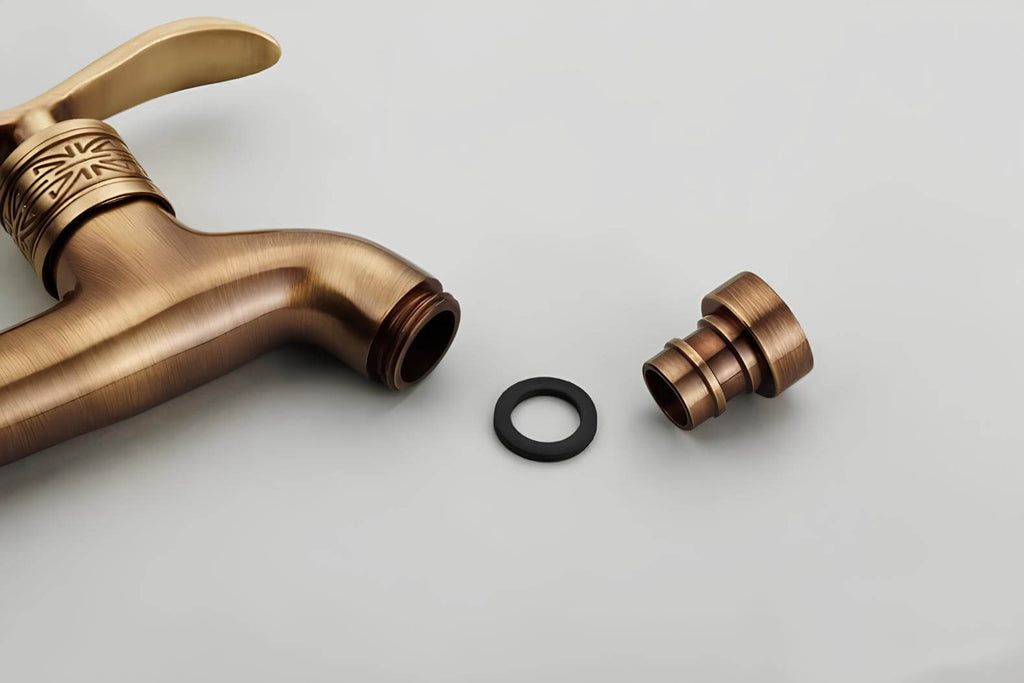 Robinet mural en laiton – robinet de buanderie ou extérieur, eau froide seulement  Le Mitigeur
