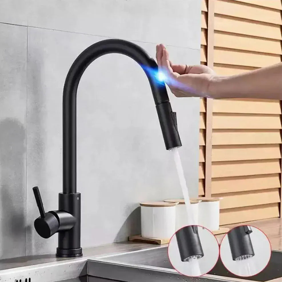 Mitigeur de Cuisine Noir Mat avec Douchette  Le Mitigeur