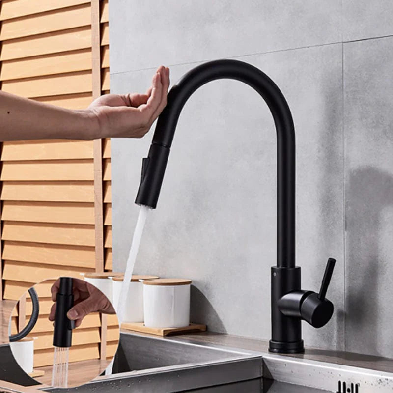 Mitigeur de Cuisine Noir Mat avec Douchette  Le Mitigeur
