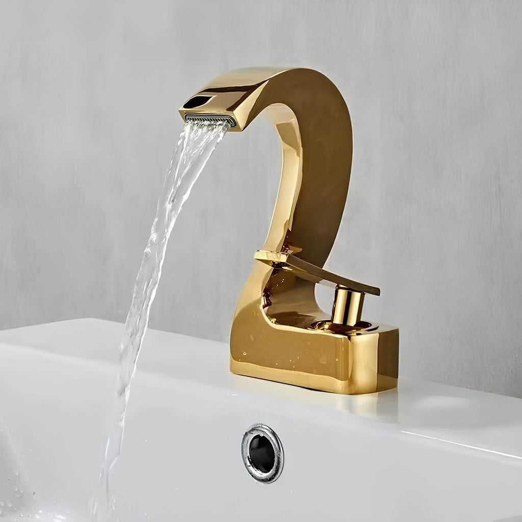 Mitigeur de lavabo cascade en laiton – design moderne