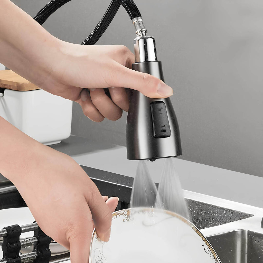Robinet de cuisine, finition chromé