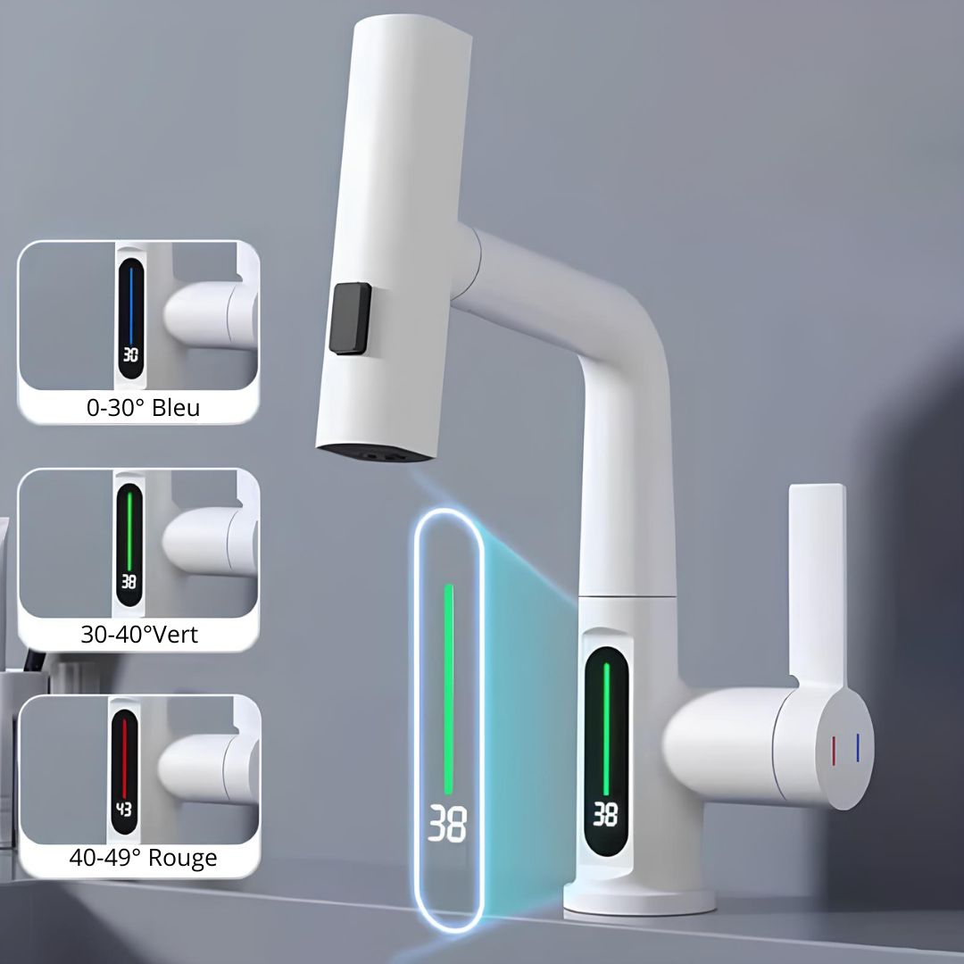 Robinet douchette avec affichage digital  Le Mitigeur