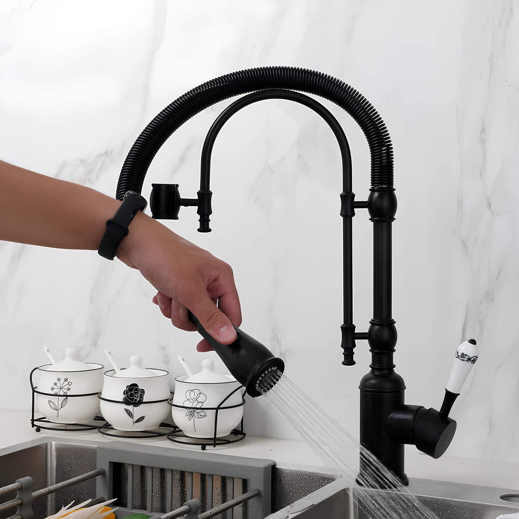 Mitigeur de cuisine en laiton double jet