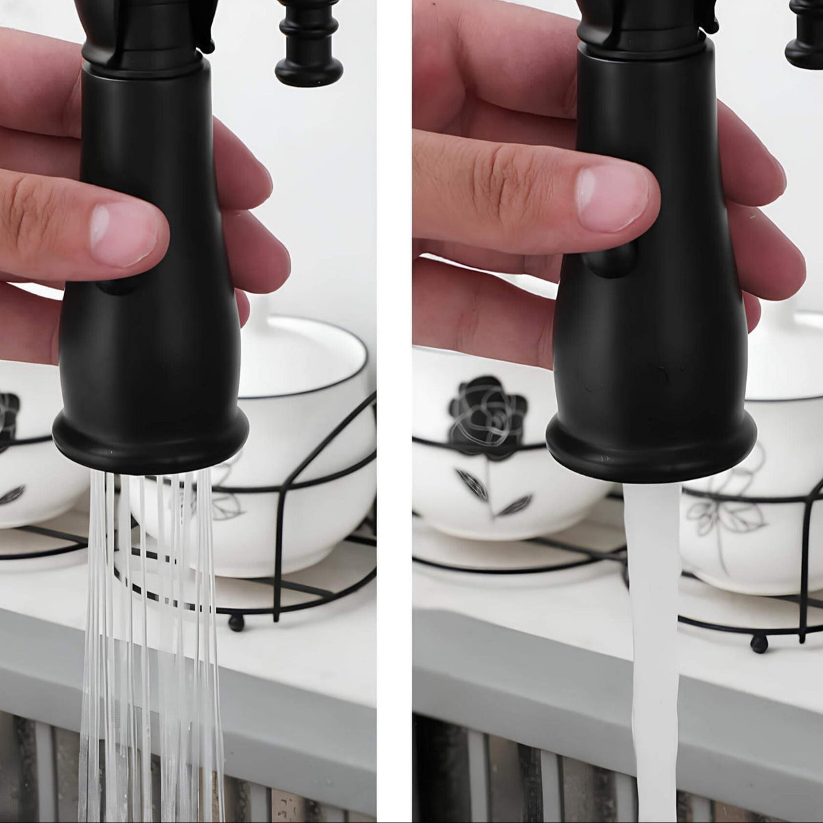Robinet cuisine douchette – mitigeur en laiton avec ressort flexible et double jet  Le Mitigeur