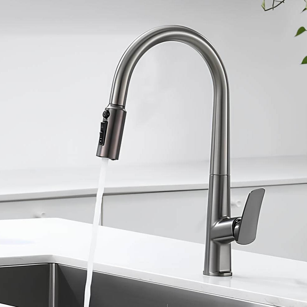 Robinet cuisine en laiton – mitigeur avec douchette extractible  Le Mitigeur