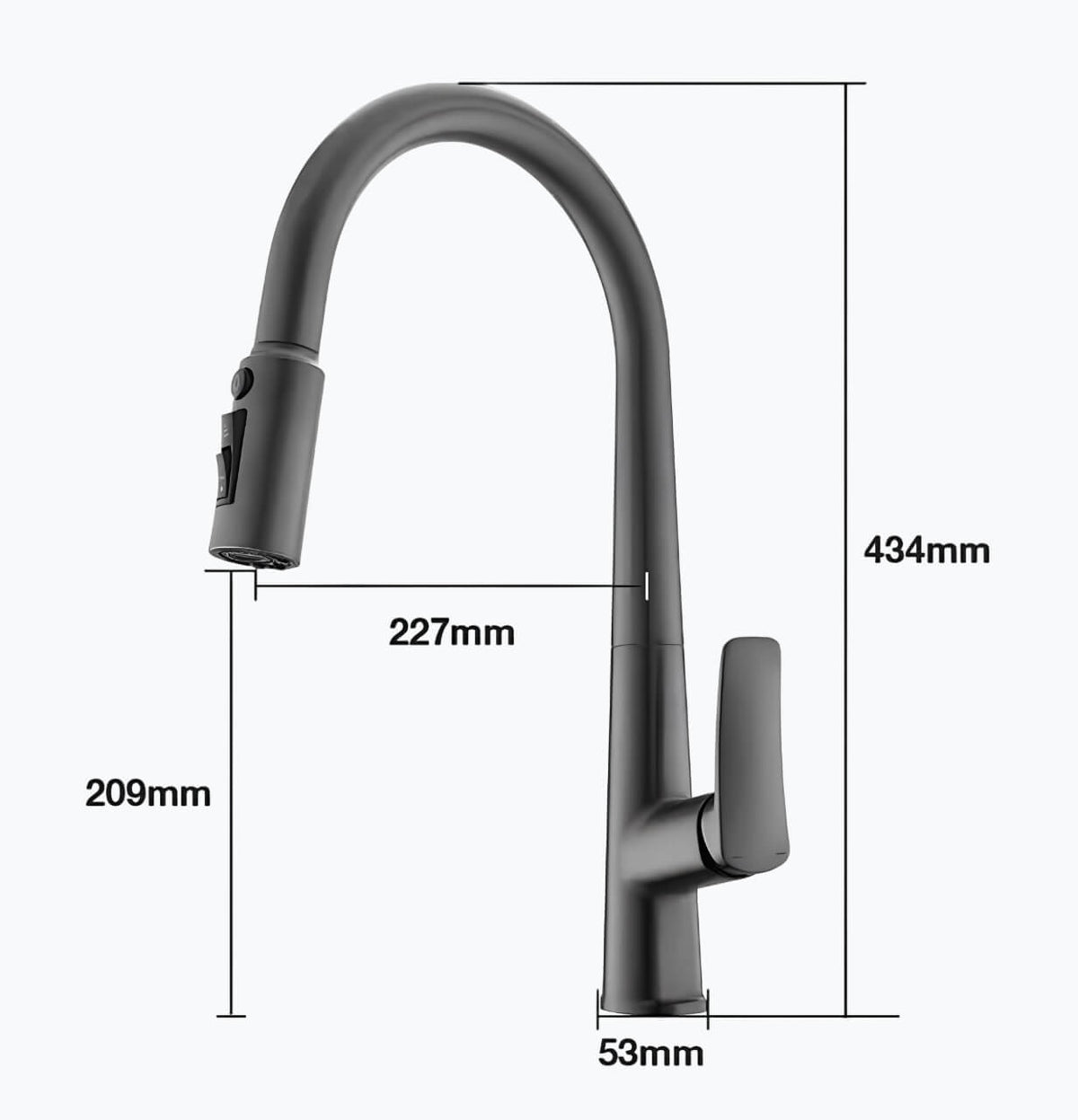 Robinet cuisine en laiton – mitigeur avec douchette extractible  Le Mitigeur