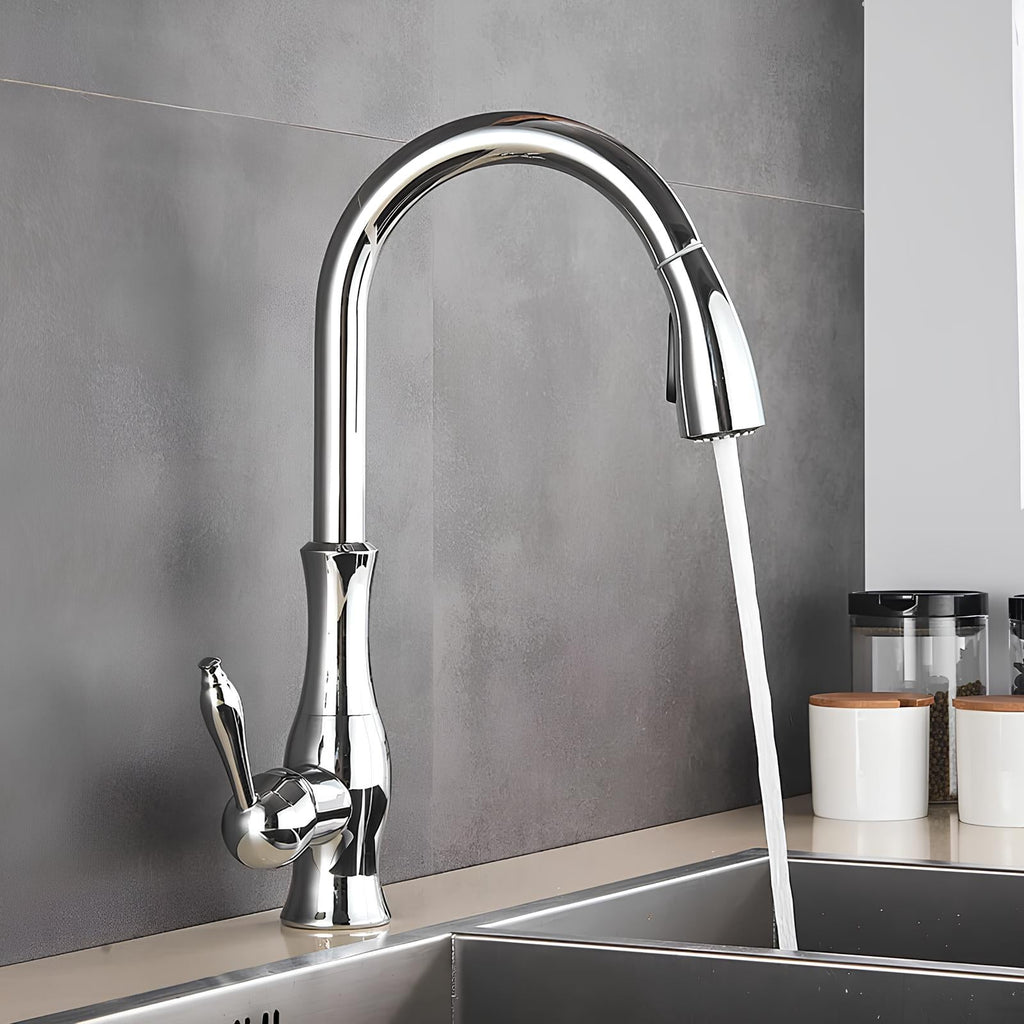 Mitigeur de cuisine en laiton à bec orientable