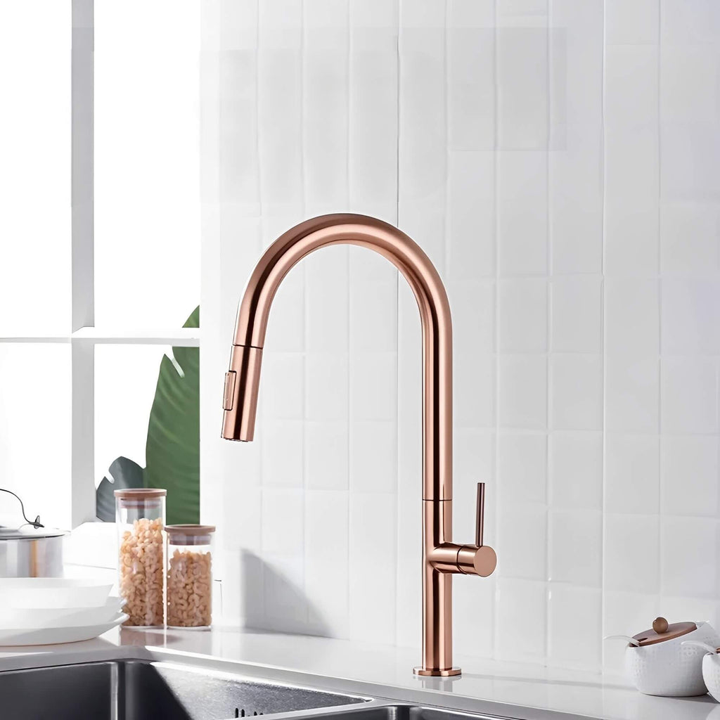 Robinet de cuisine avec douchette extractible design  Le Mitigeur