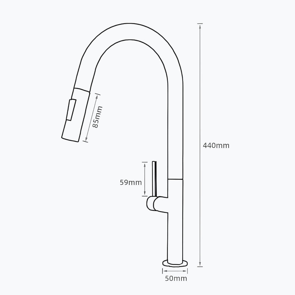 Robinet de cuisine avec douchette extractible design  Le Mitigeur