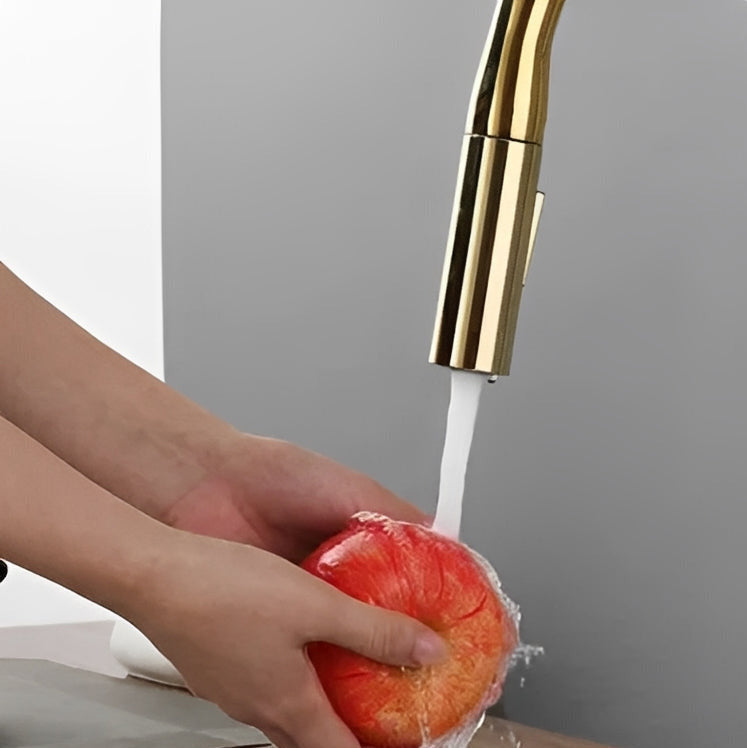 Robinet de cuisine douchette à bec extractible deux jets  Le Mitigeur