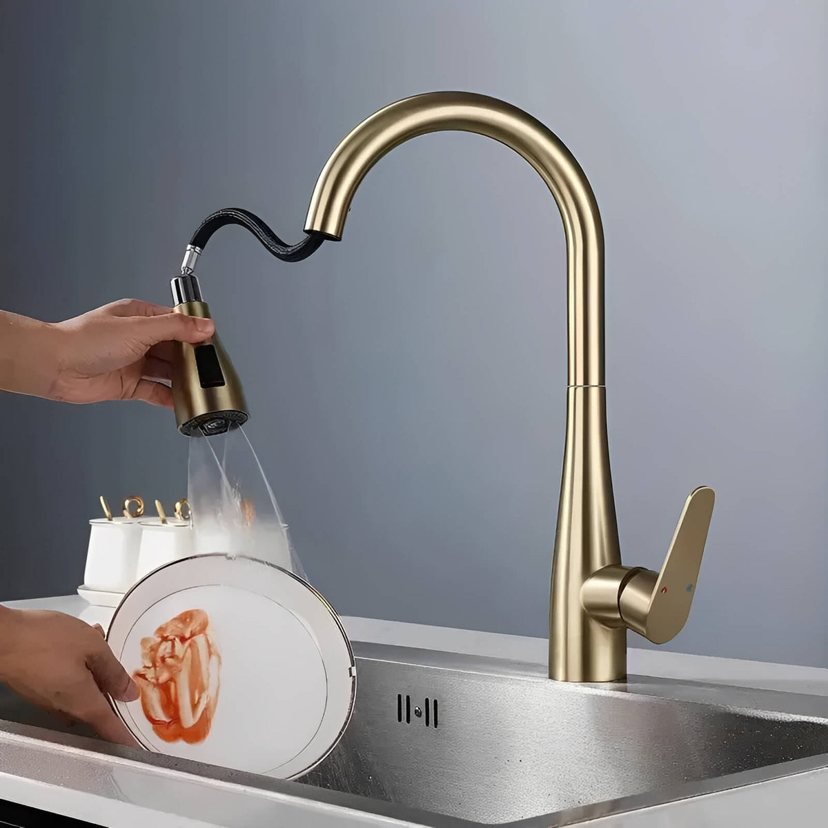 Robinet de cuisine - Douchette extractible 360°  Le Mitigeur