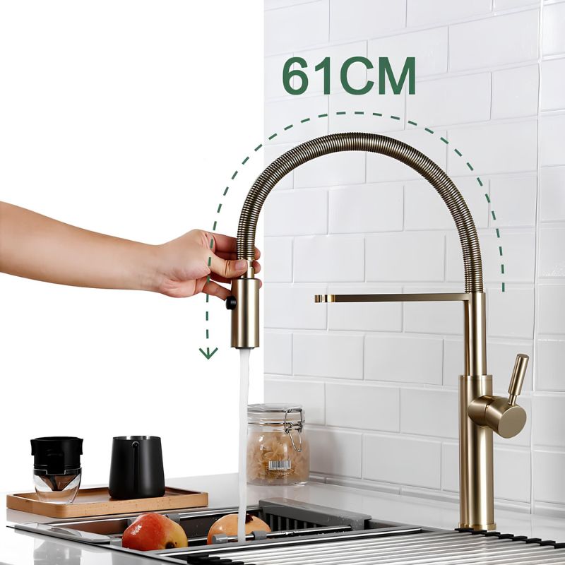 Robinet de cuisine mitigeur – Bec escamotable avec rotation 360°  Le Mitigeur