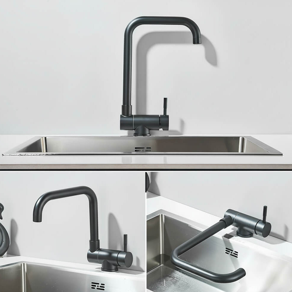 Robinet de cuisine rabattable, au design soigné