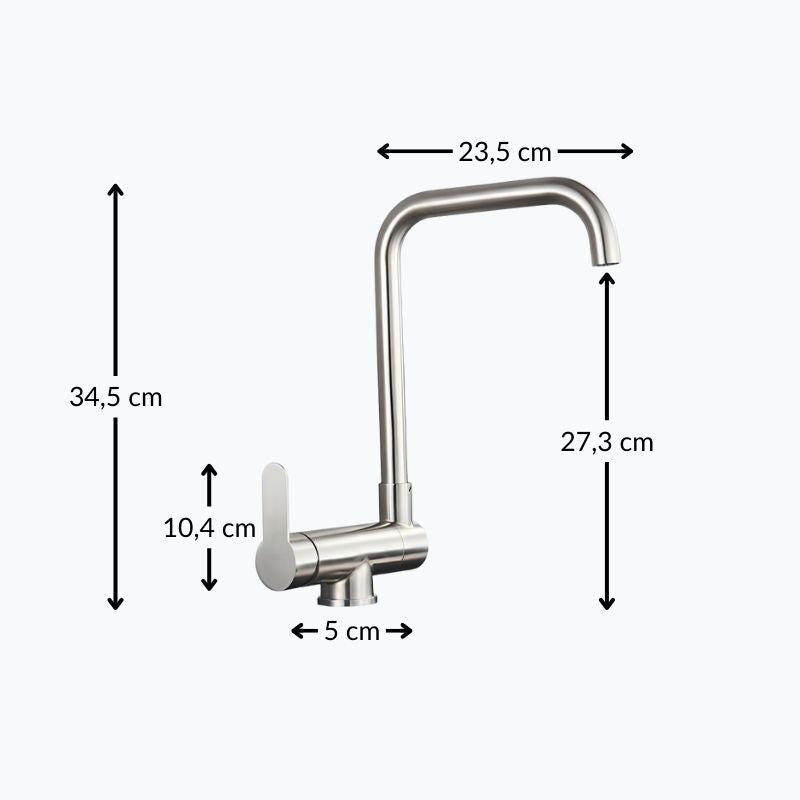 Robinet de cuisine rabattable – Bec escamotable avec rotation 360°  Le Mitigeur