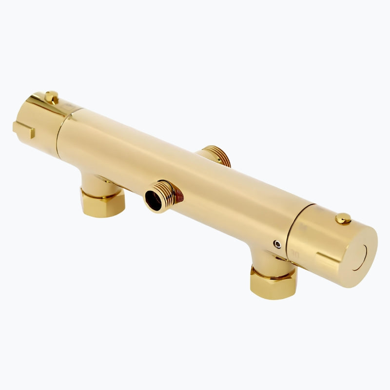 Robinet de douche dorée thermostatique  Le Mitigeur