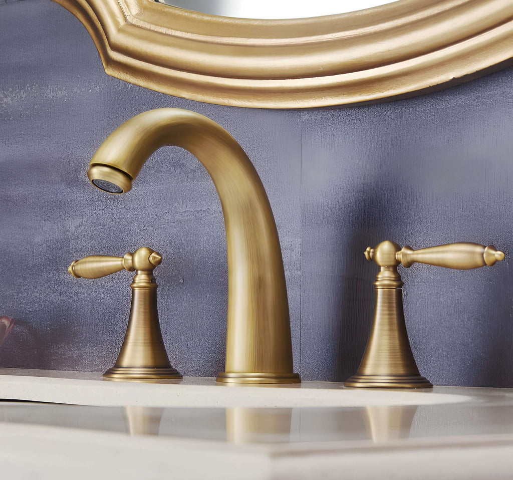 Robinet de lavabo 3 trous, d'esprit antique