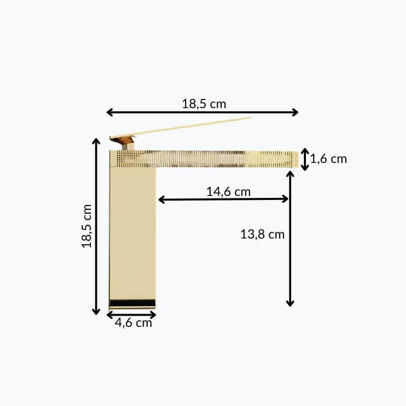 Mitigeur de lavabo compact en laiton, épuré