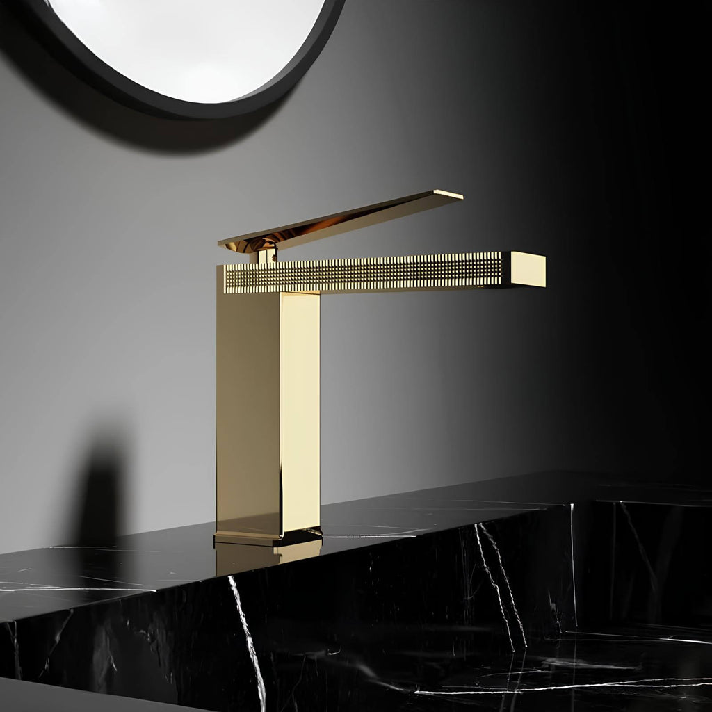 Mitigeur de lavabo compact en laiton, épuré