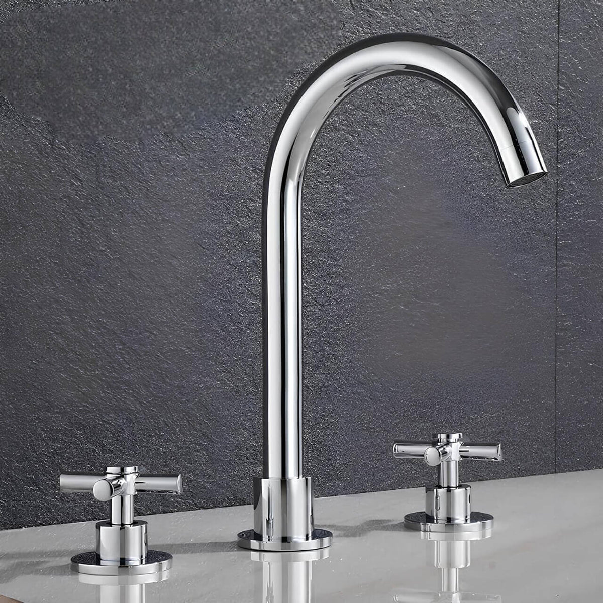 Robinet lavabo 3 trous  – Style moderne  Le Mitigeur