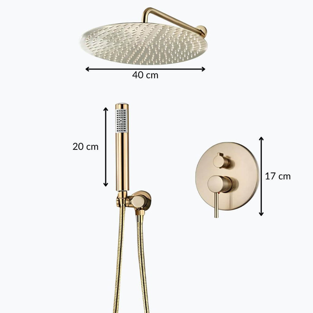 Robinet de douche encastré rond