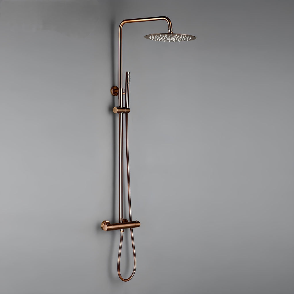 Mitigeur douche thermostatique mural finition laiton poli  Le Mitigeur