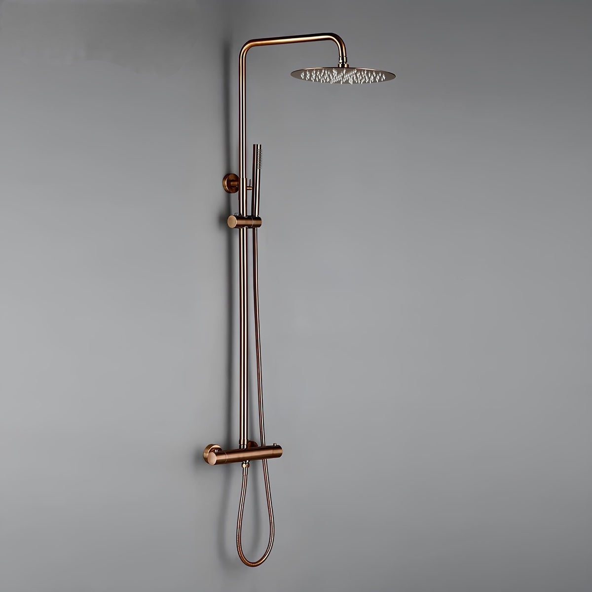 Mitigeur douche thermostatique mural finition laiton poli  Le Mitigeur