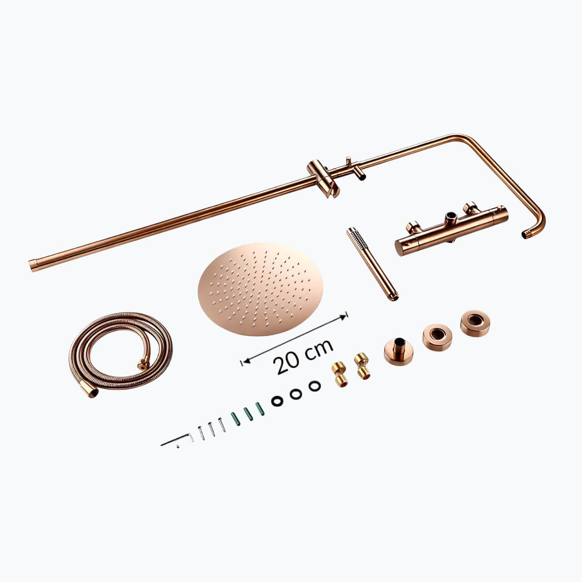 Mitigeur douche thermostatique mural finition laiton poli  Le Mitigeur