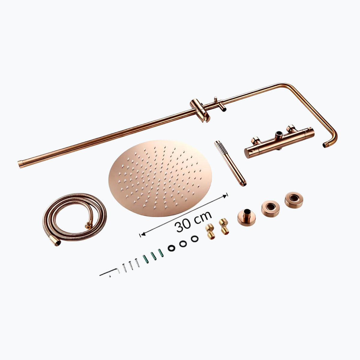 Mitigeur douche thermostatique mural finition laiton poli  Le Mitigeur