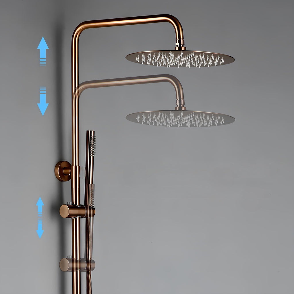 Mitigeur douche thermostatique mural finition laiton poli  Le Mitigeur