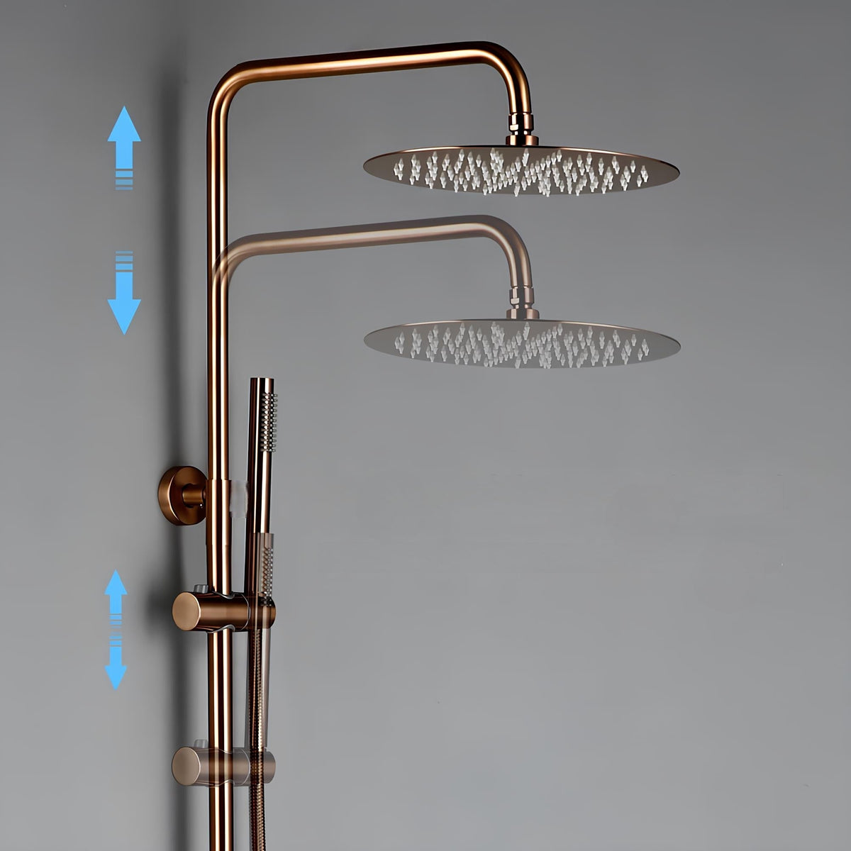 Mitigeur douche thermostatique mural finition laiton poli  Le Mitigeur