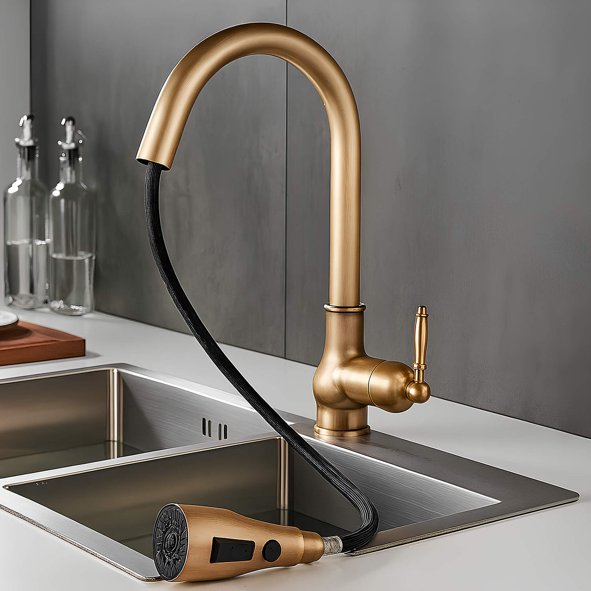 Robinet douchette cuisine antique  Le Mitigeur
