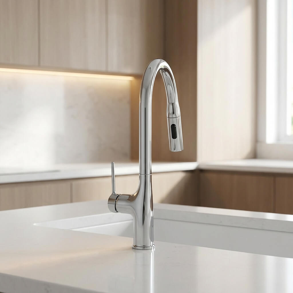 Robinet de lavabo à douchette extractible