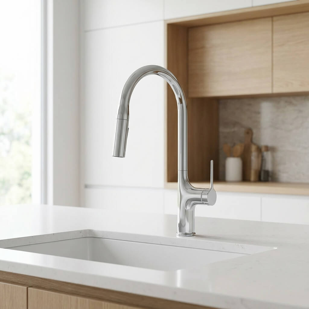 Robinet de lavabo à douchette extractible