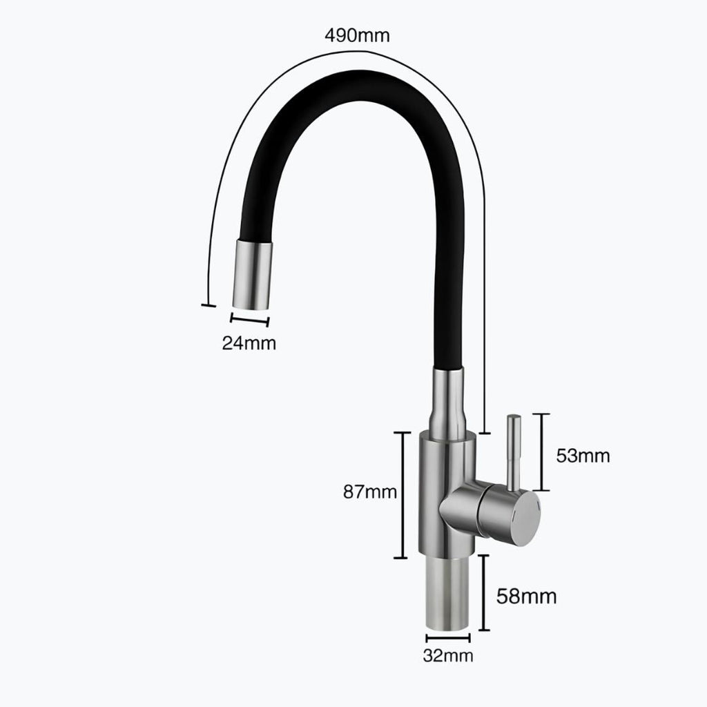 Robinet douchette flexible avec col coloré  Le Mitigeur
